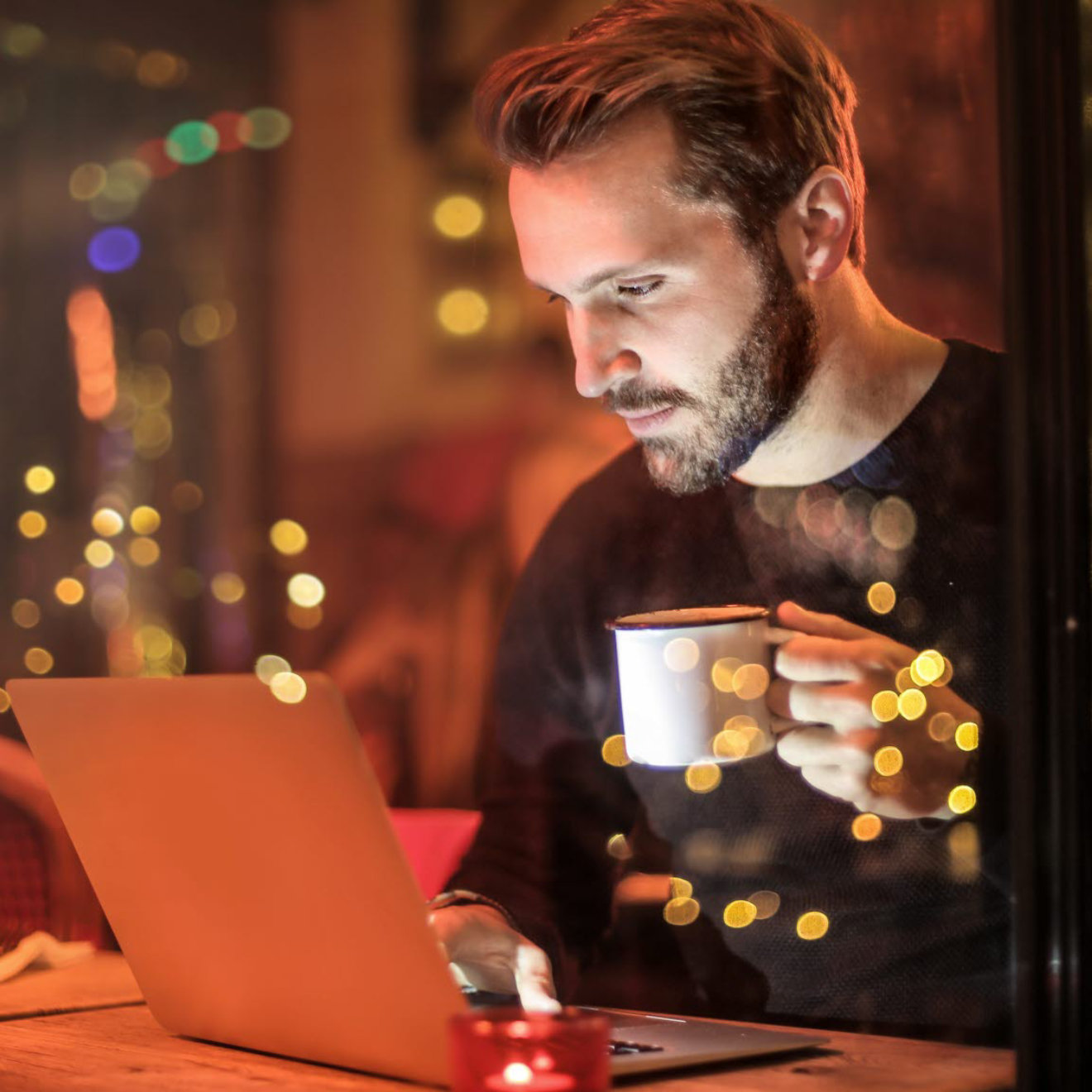 Man with laptop