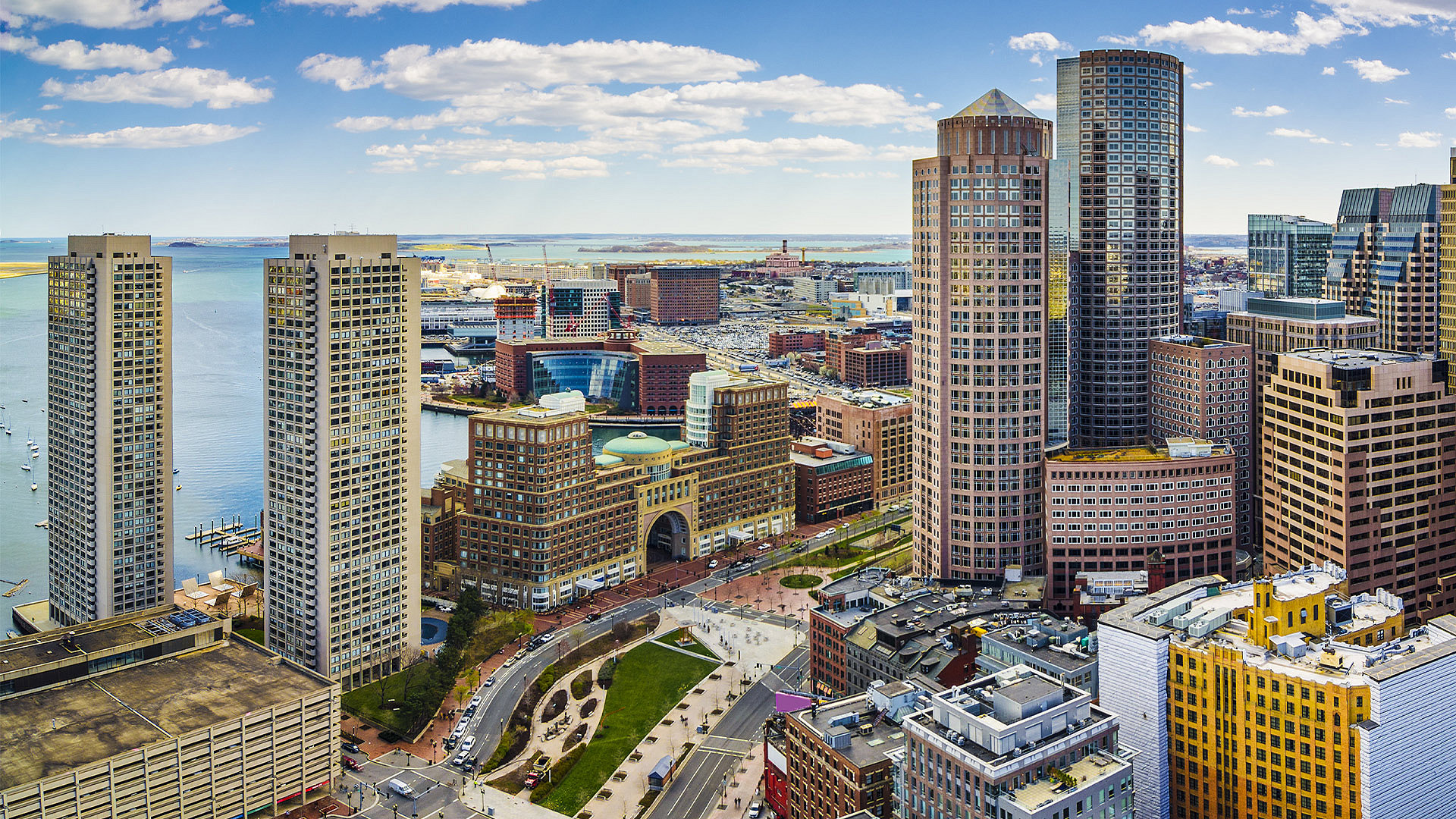 Aerial photo of Boston