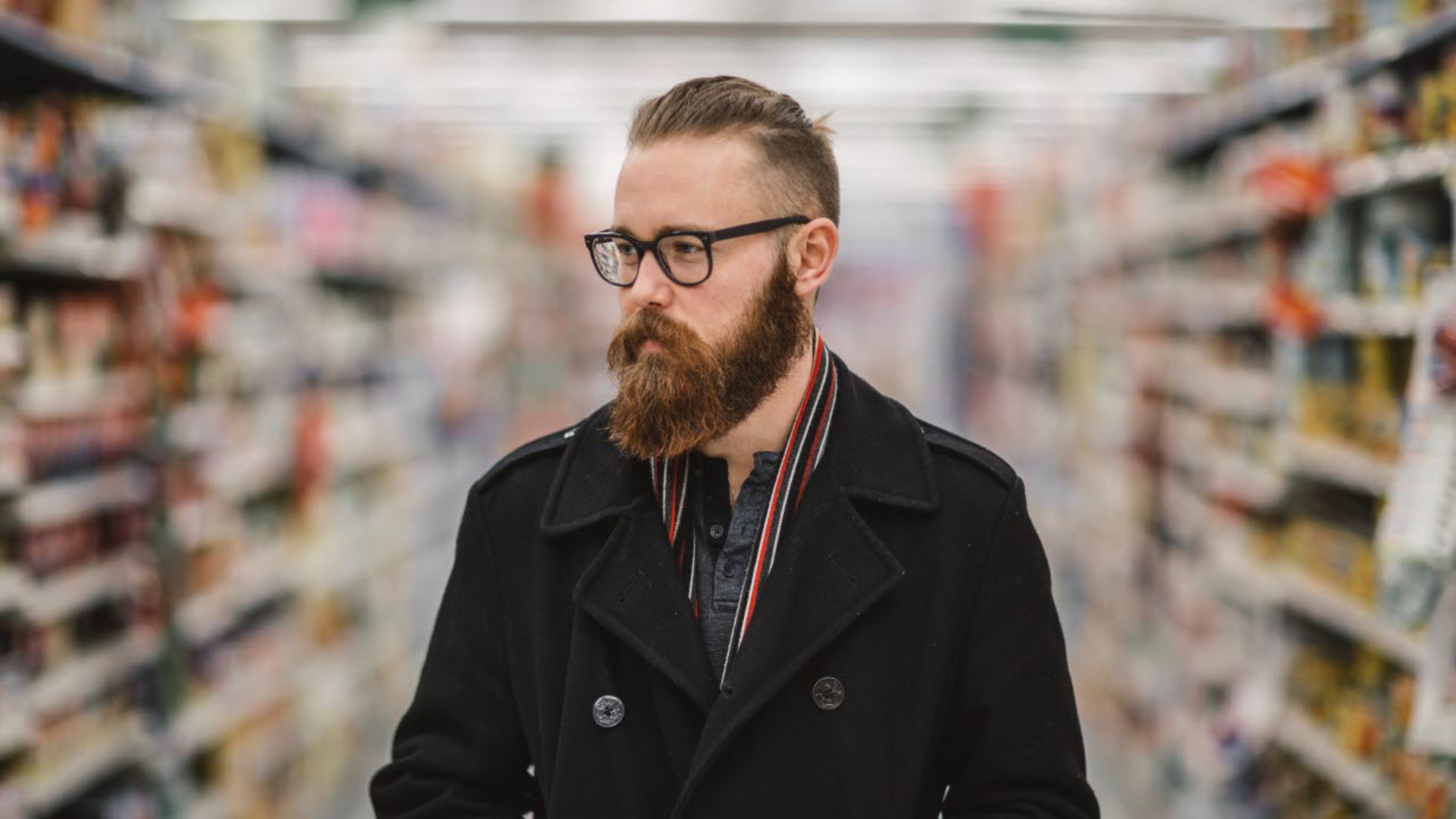 Man in supermarket