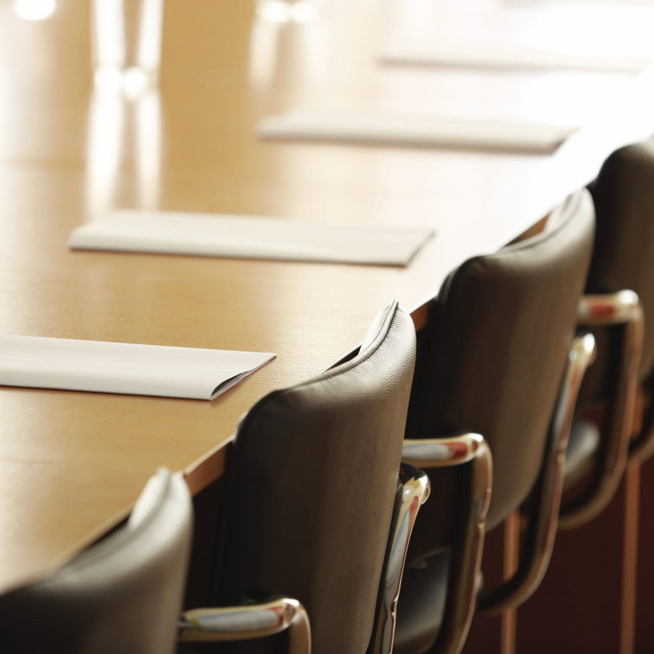 conference table in a meeting room