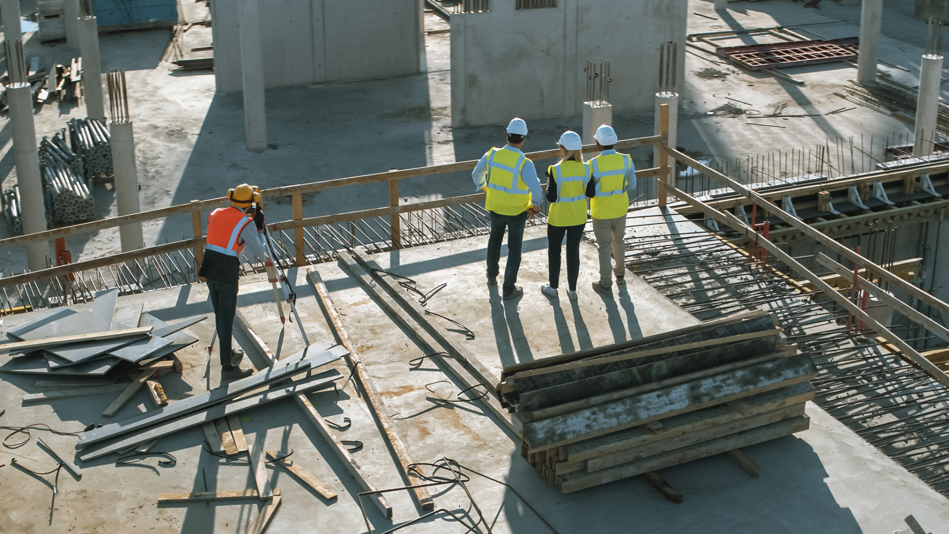 Construction site as viewed from above