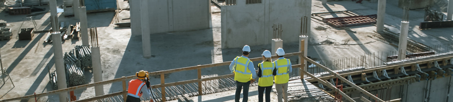 Construction site as viewed from above