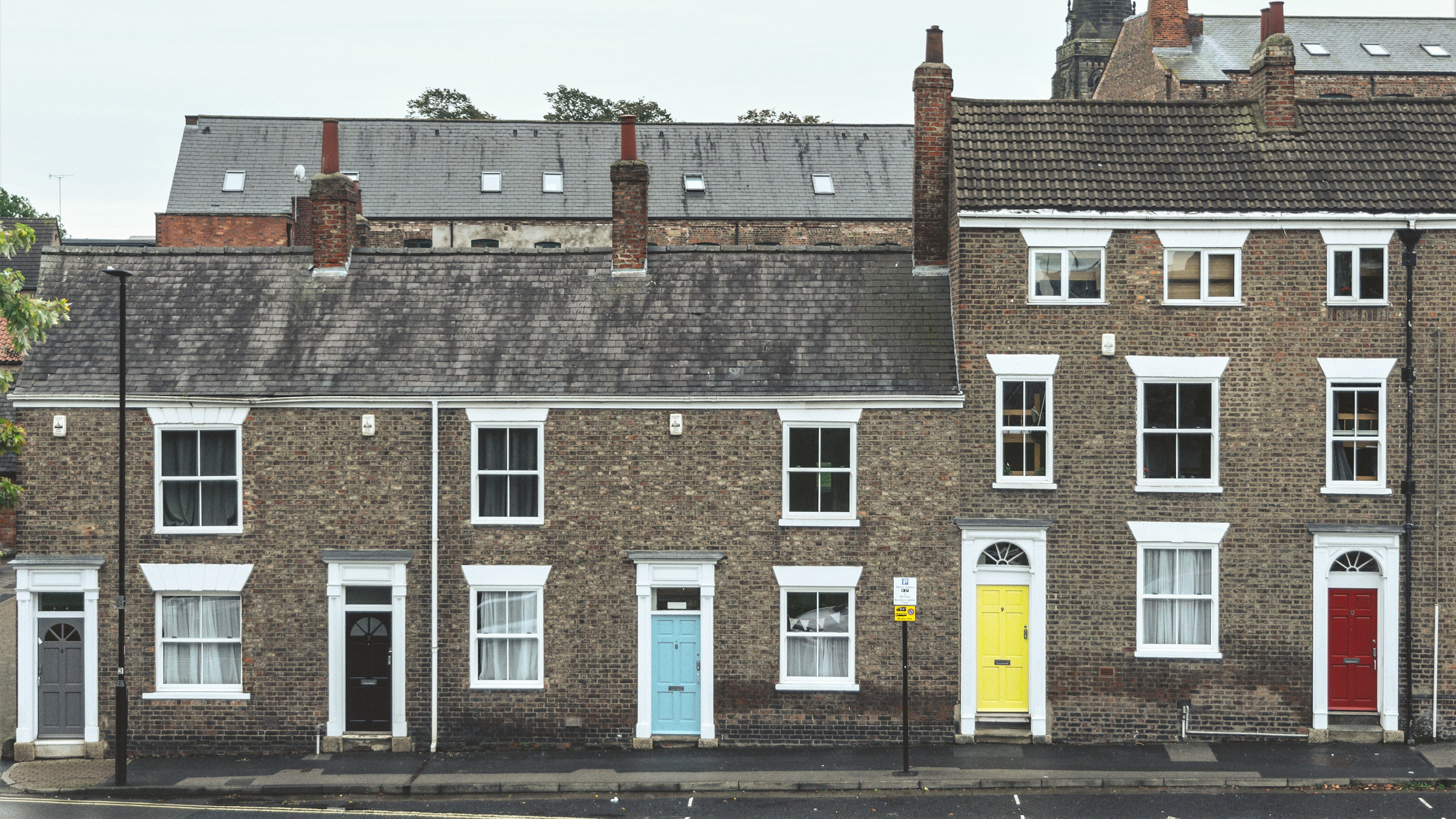 A row of houses in the United Kingdom