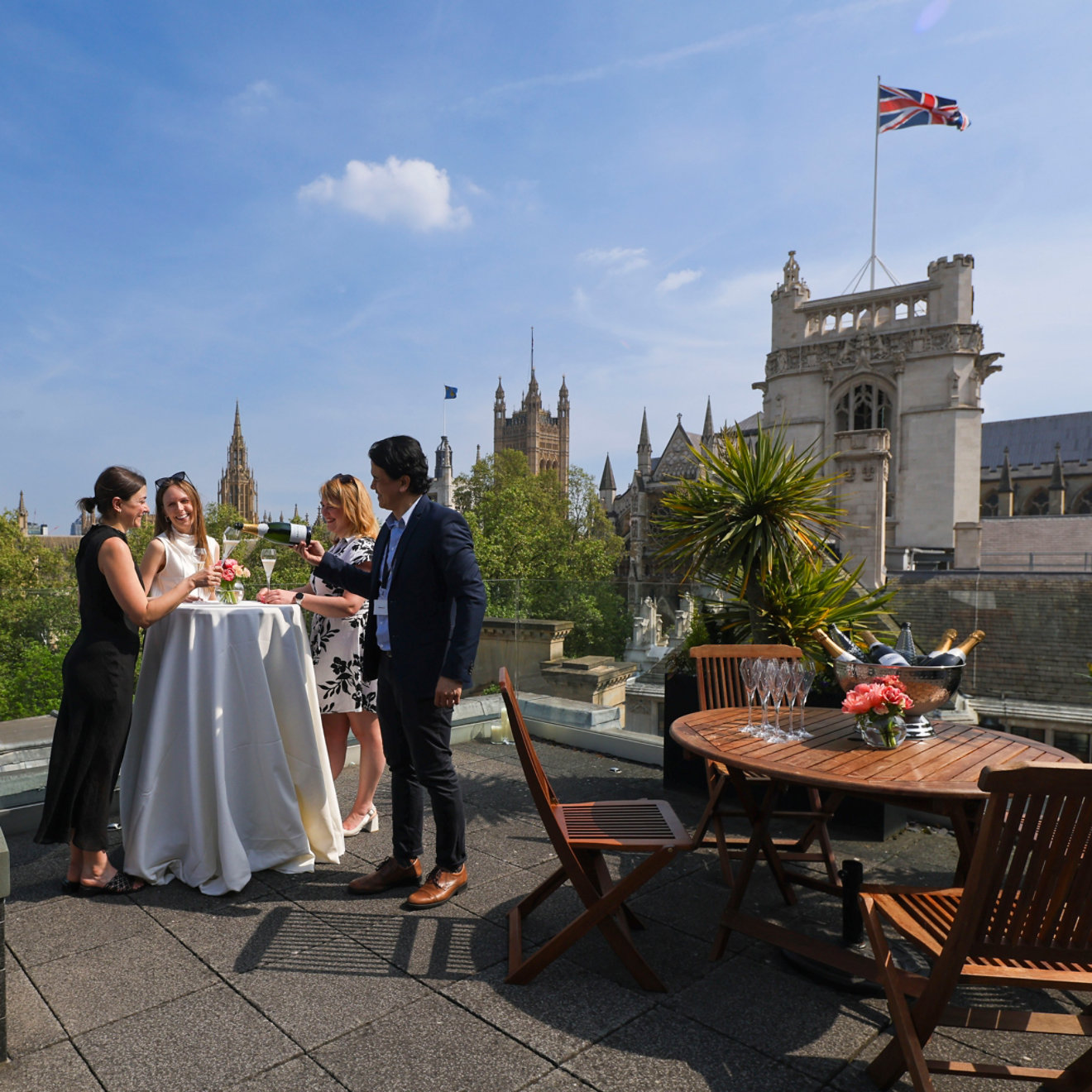 An event on the balcony of RICS London headquarters