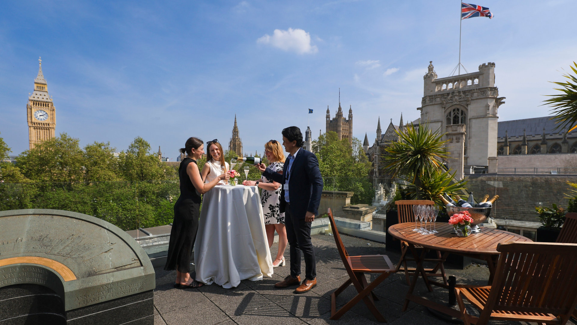 An event on the balcony of RICS London offices