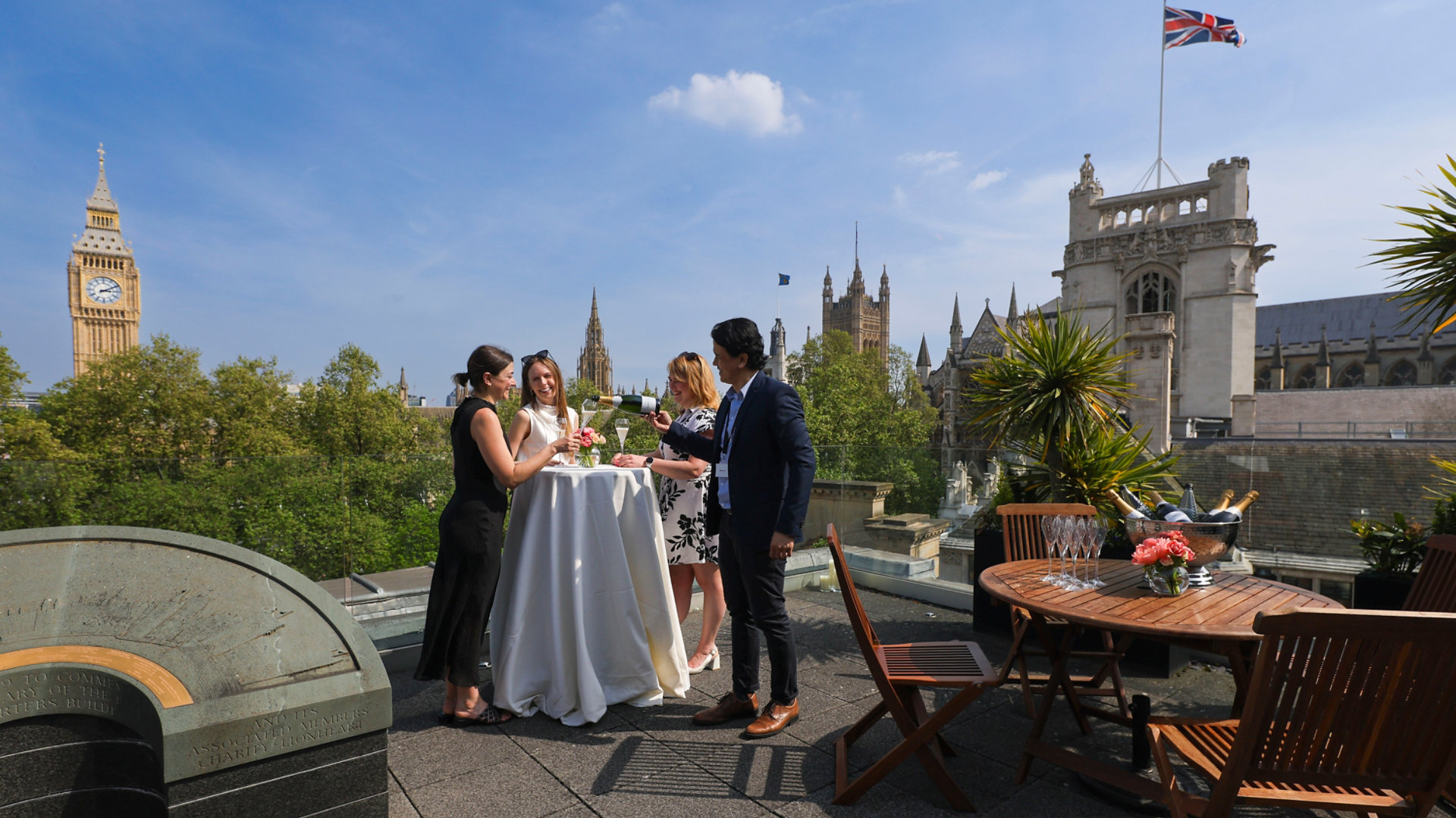 An event on the balcony of RICS London headquarters