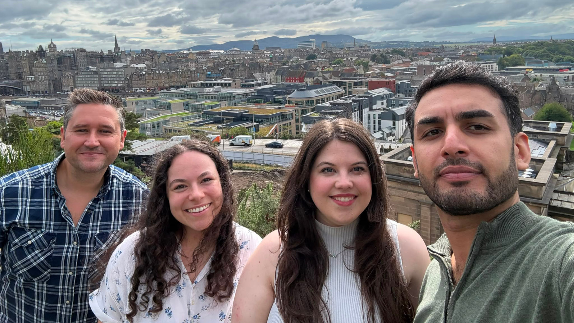 RICS colleagues on location in Edinburgh during filming for upcoming member content
