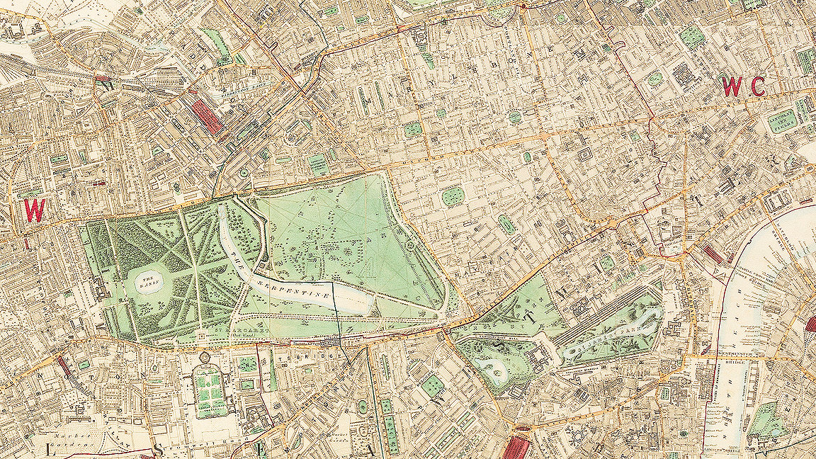 Image of a map of London from the RICS archives