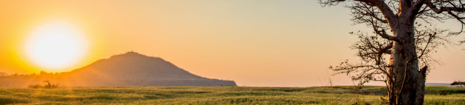 Sunset in a rural landscape