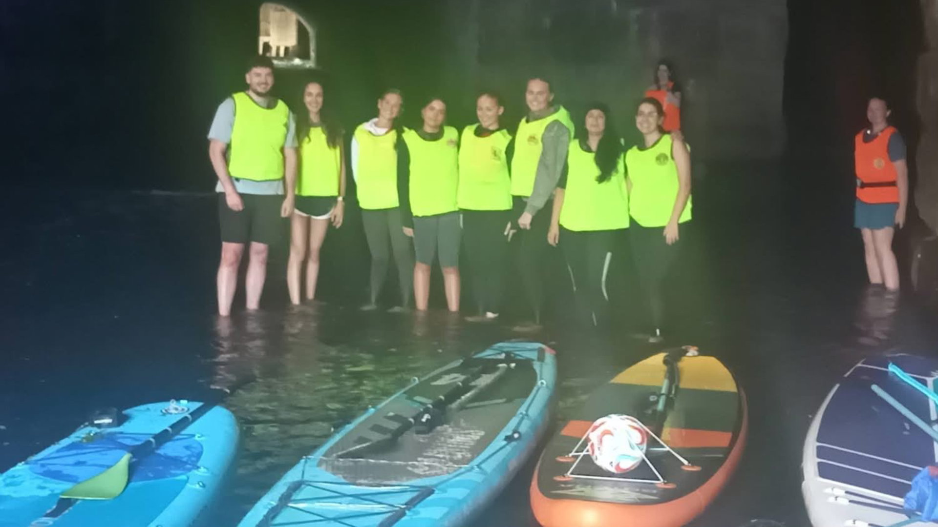 Matrics members enjoying paddleboarding