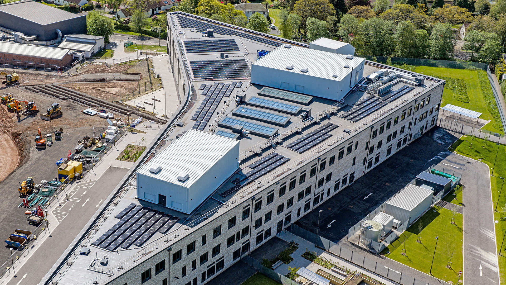 Photo of solar panels on a roof.