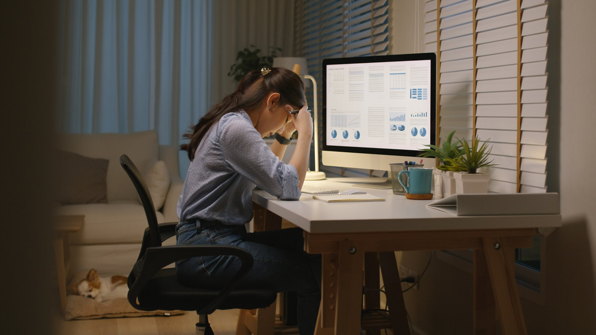 Person working at a desk