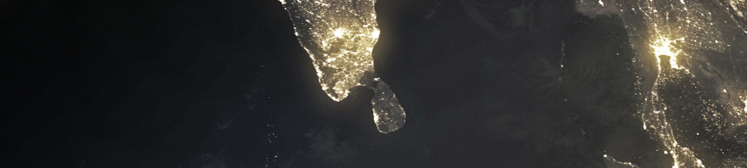 Earth from space showing civilization