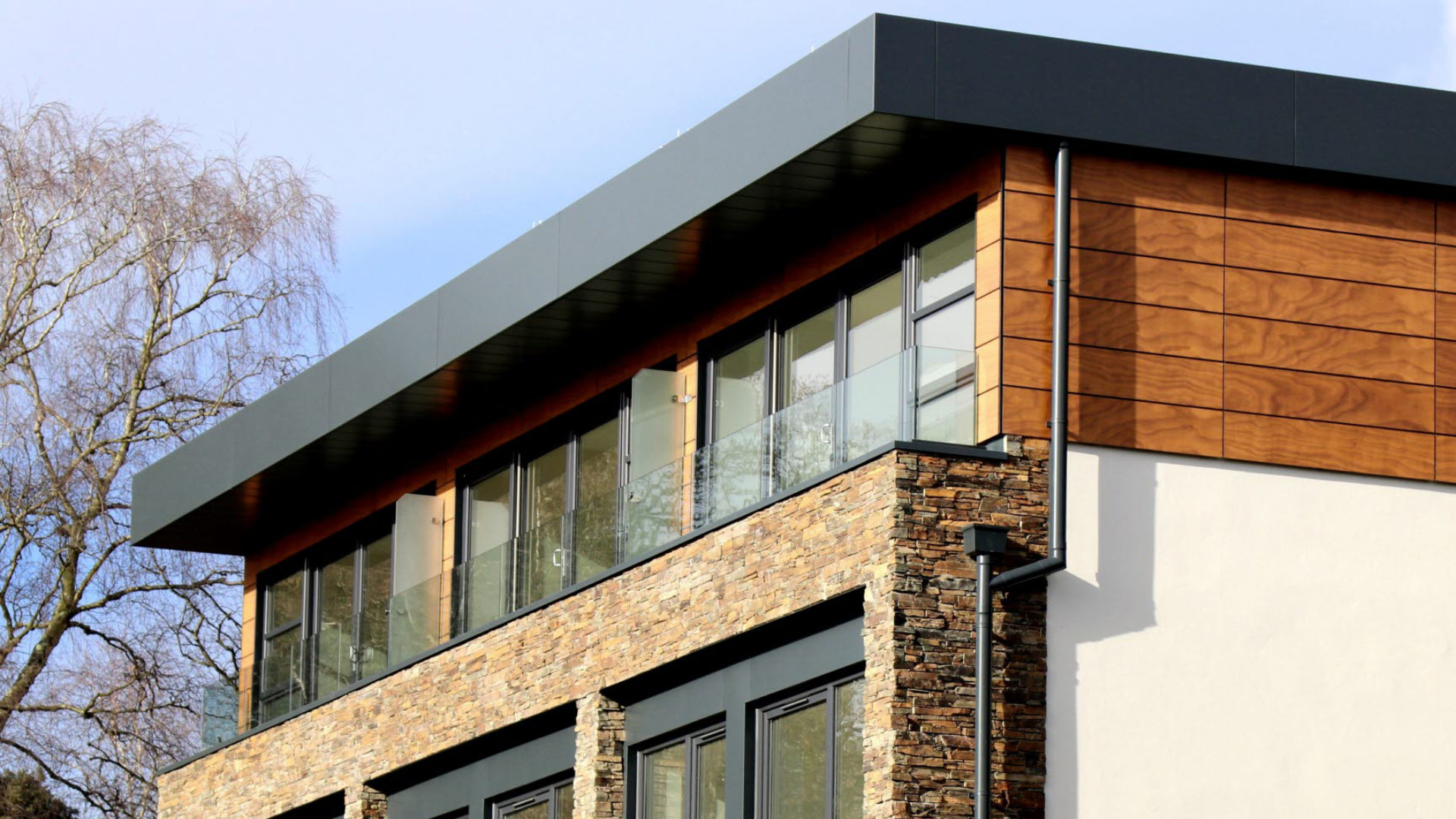 residential building with flat roof