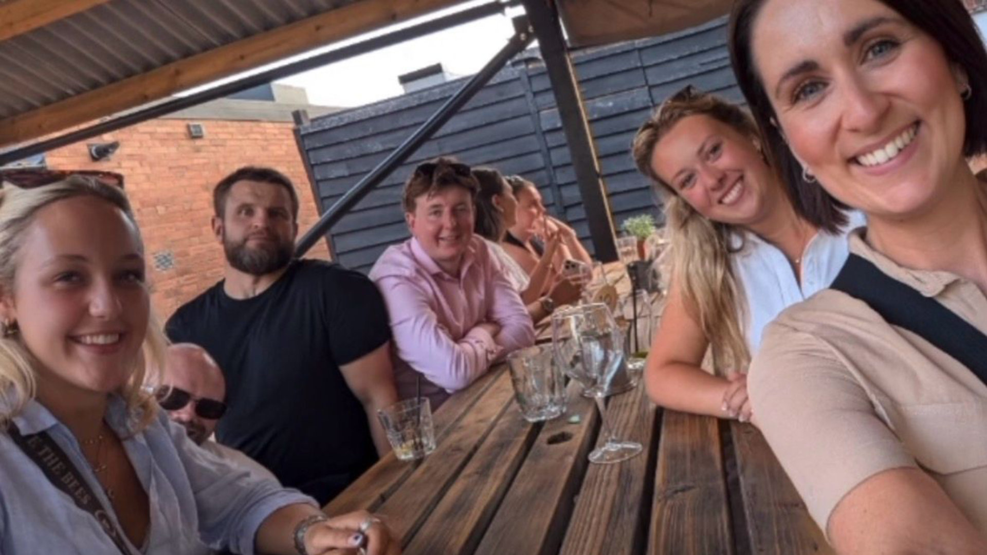 Matrics members enjoying a drink