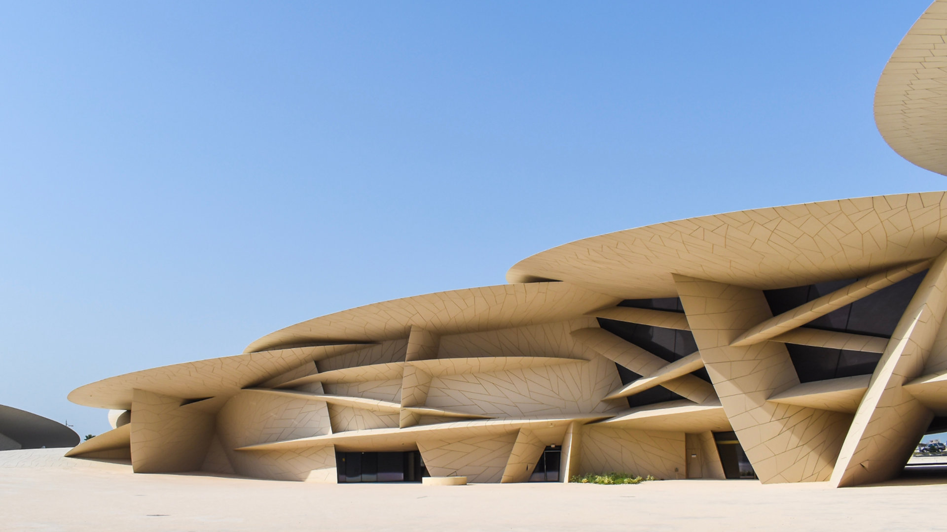 DOHA, QATAR - 25 June, 2019: The new National Museum of Qatar building. ; Shutterstock ID 1435588199; purchase_order: -; job: -; client: -; other: -