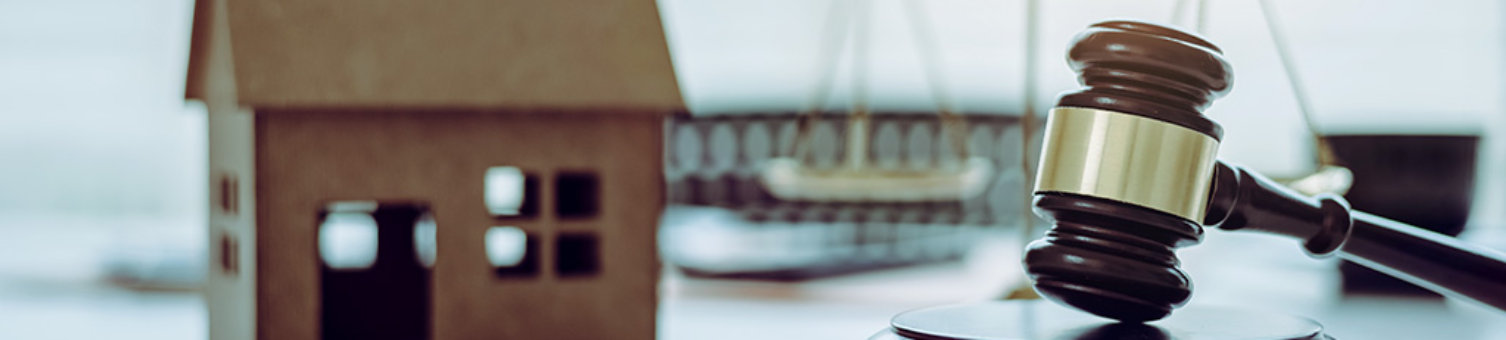 House and law concept, object only, nobody in modern office.