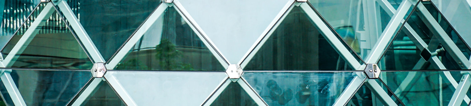 Aluminum triangle geometry of modern  building glass facade urban architecture with reflection. Futuristic Architecture design.; Shutterstock ID 1468567544; purchase_order: -; job: -; client: -; other: -