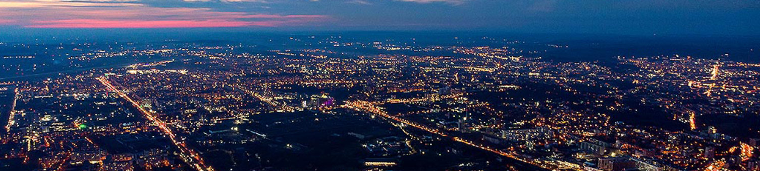 Drone shot of city