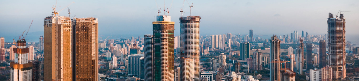 South Mumbai skyline- Real estate construction in Lower Parel, Worli