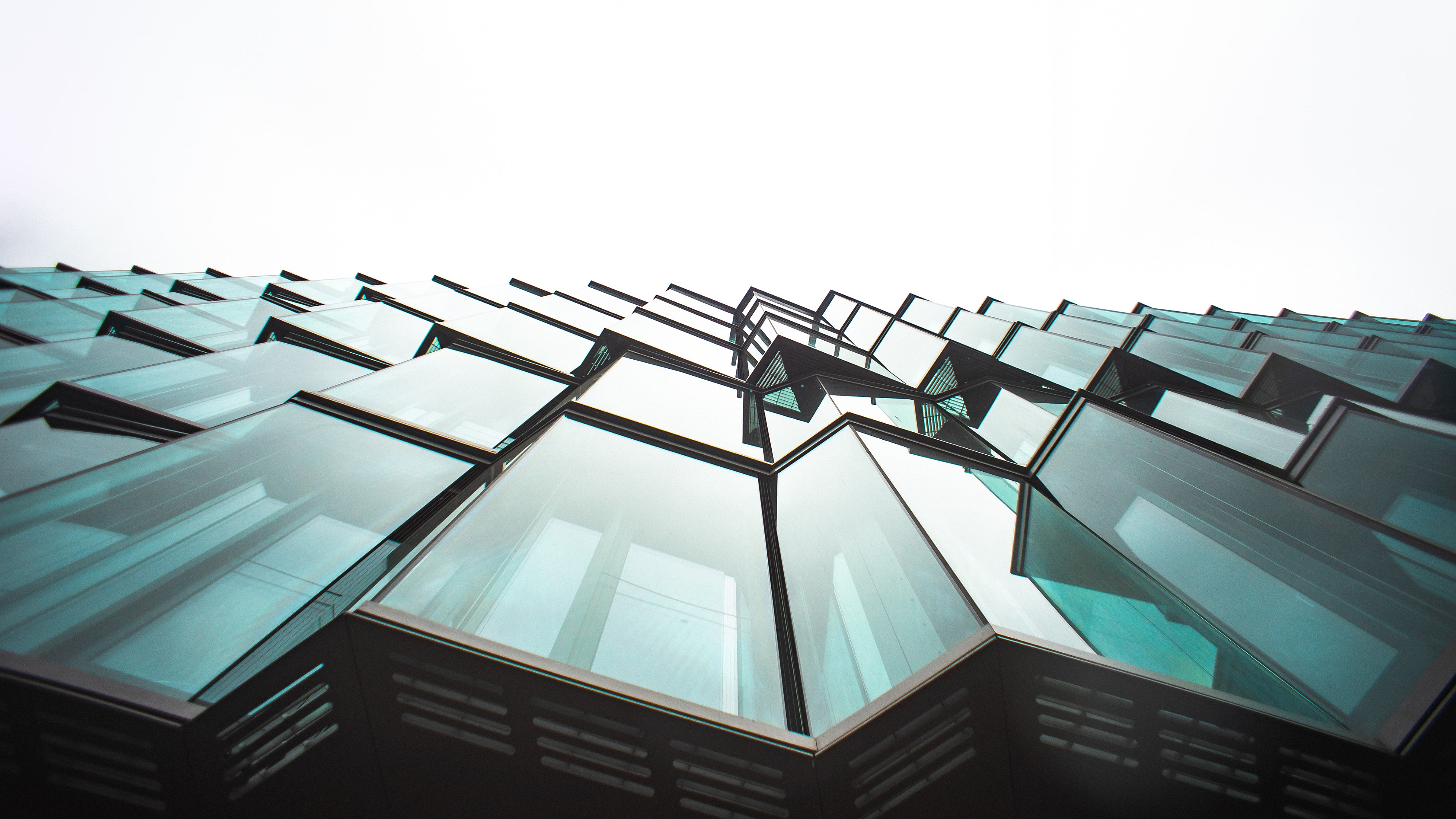 View of a building with glass windows