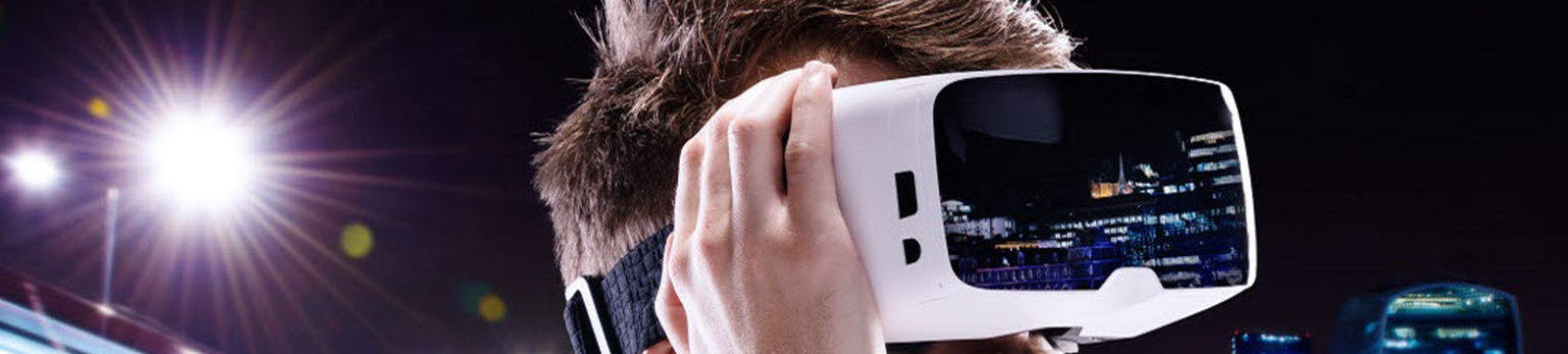 A man using a virtual reality headset