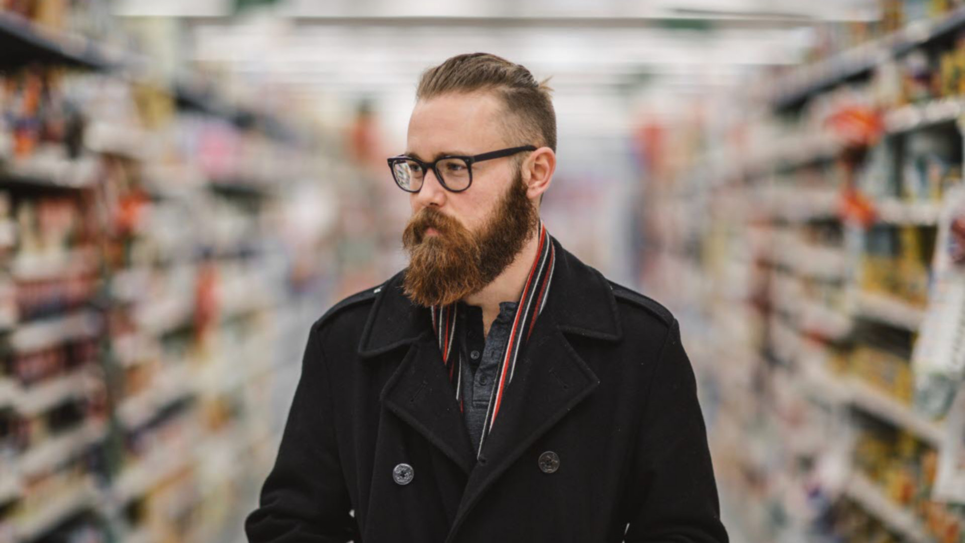 Man in supermarket